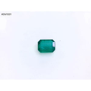 Émeraude naturelle taille octogonale 2,92 carats, pierre précieuse facettée vert vif pour la fabrication de bijoux - Product Image 1