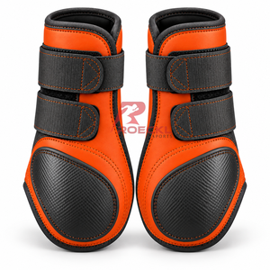 Bottes de brossage pour l'entraînement des chevaux avec tissu résistant, rembourrage doux et fermetures ajustables sécurisées pour une utilisation quotidienne pratique - Product Image 3