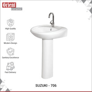 Gran Demanda, Alta Calidad, Diseño Personalizado, Lavabo con Pedestal Blanco para Uso Doméstico y en Restaurantes, en Venta - Product Image 2