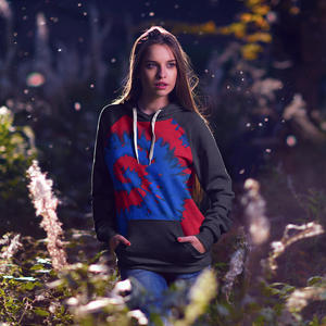 Sudadera con capucha de felpa francesa de gran tamaño con estampado de logotipo personalizado unisex, ropa de calle teñida con efecto rasgado, sudadera para hombre - Product Image 2