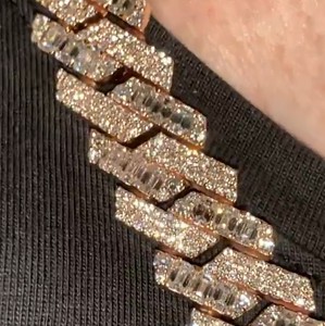 Professional 3D Letter Pendant Moissanite Diamond Iced Out Pendant <b>Initial</b> Pendant 925 Silver for Link <b>Chain</b> - Product Image 2