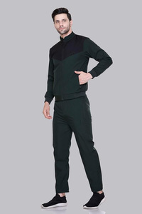 Conjunto Deportivo Azul para Hombre, Chaqueta con Cremallera y Bloques de Color, Pantalones con Cintura Elástica y Bolsillos Laterales, Ropa Deportiva Informal para Otoño - Product Image 5