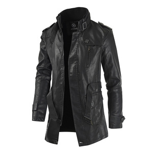 New High Quality Men's Spring Eco-Friendly Windproof Breathable Leather <b>Jacket</b> with Front Logo Casual Street Style - Product Image 1