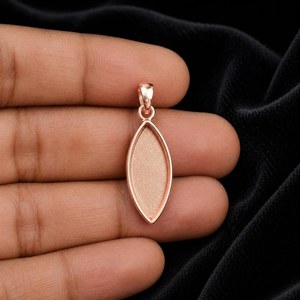 925 Sterling Silver Marquise Bezel Pendant 6x3mm–20x10mm <b>Blank</b> Setting for Resin Ashes Breastmilk Keepsake Memorial DIY Jewelry - Product Image 4