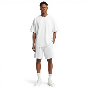 INTENTION SPORTS Ensemble court décontracté imprimé pour homme en tissu tricoté 220g pour l'été - Product Image 2