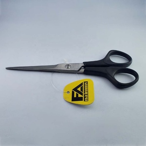 Left-Handed Barber Shears with Sharp Stainless Steel Blade and Bevel <b>Edge</b> <b>Plastic</b> Handle Scissors - Product Image 4