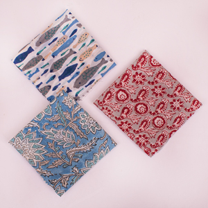 Pañuelo Cuadrado de Algodón con Diseño Paisley de Craftjaipur Rajasthan, Estampado a Mano, Unisex, Accesorio de Moda para Playa de Verano, Bandana Artesanal - Product Image 4