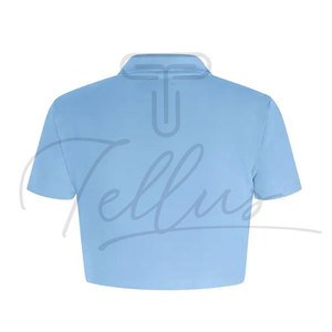 Camiseta polo premium de alta calidad, nueva, acanalada, corta, sexy, ajustada, para mujer, de manga corta, de secado rápido, deportiva. - Product Image 5