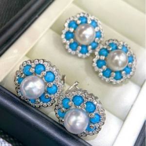 Boîte cadeau classique en or 18 carats avec certificat, boucles d'oreilles Tahiti 9-10 mm, couleur originale, quatre feuilles, boucles d'oreilles fines en eau de mer naturelle - Product Image 3