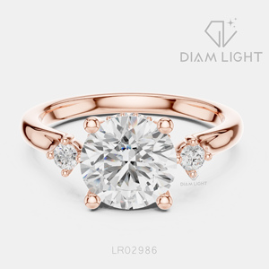 Anillo de Diamante Cultivado en Laboratorio con Corte Redondo Certificado por IGI de 2.00CT, Oro Blanco de 14K, Color F+, Claridad VS+, Anillo de Compromiso Moderno para Mujer, Regalo - Product Image 3