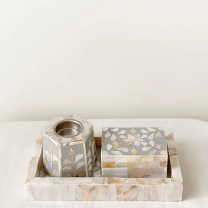 Customized Sandalwood Jasmine Scent Incense Holder Box Set <b>Oud</b> Burner Mother Pearl Bone Inlay Tray Religious <b>Diffuser</b> - Product Image 3