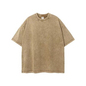 Camiseta de algodón de gran tamaño para hombre, diseño oversize, hombros caídos, corte holgado, estilo urbano, informal, a la moda, disponible. - Product Image 1
