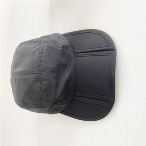 Gorra de béisbol de lona Dobby Dot impermeable 100% algodón unisex negra con logo personalizado, color sólido, lisa, sin estampado, con efecto lavado, para fiesta - Product Image 4