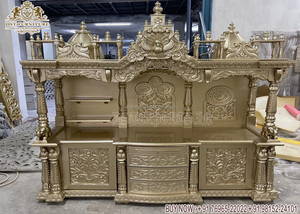 Customize Traditional Design Hindu <b>Temple</b> for <b>Home</b> Newly Designed Sagwan Wood Pooja Mandir South Indian Solid Teak Wood Mandir - Product Image 4