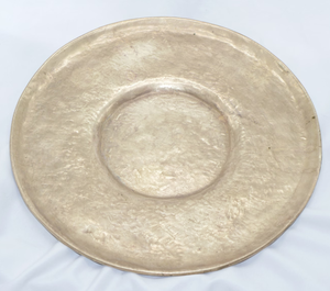 Best Seller Golden Color Aluminium Casted Round Charger <b>Plate</b> With Etching Copper Color New Style Dish and Tray for Serving - Product Image 4