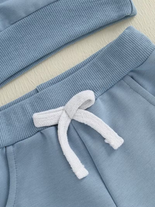 Customized Brand Baby Casual Print Color-Block Zip-Up Hooded Jersey Sweatshirt Joggers 100% Cotton ODM Autumn Winter Knitted - Product Image 6