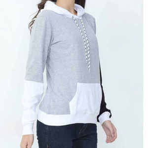 Women's 100% Cotton Breathable Tie Dye <b>Printed</b> Color <b>Block</b> Hoodie Knitted Casual Long Sleeve Asymmetric Design Pockets Winter - Product Image 2