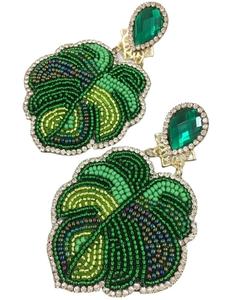 Boucles d'oreilles en toile perlée faites à la main, vente en gros, multicolores, pour femmes, meilleure qualité, artisanat de broderie, fête de Noël - Product Image 1