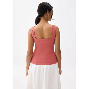 Última Llegada: Camiseta sin Mangas para Mujer, Estilo Casual de Verano, Ligera, Básica, Color Personalizado, Talla y Ajuste a Medida, Venta al Por Mayor OEM - Product Image 5