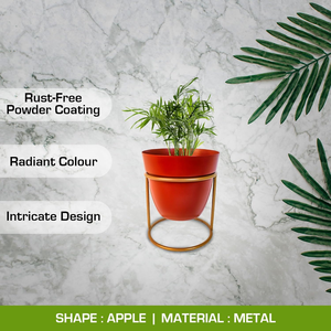 Maceta Blanca de Metal para Plantas con Soporte de Hierro, Moderna y Elevada, para Decoración Minimalista del Hogar, Estilo de Jardín Interior, Elegante - Product Image 6