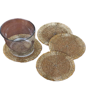 Posavasos elegante con bordado de cuentas para tazas de té y café - Product Image 4