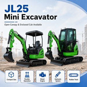 Mini-excavatrice sur chenilles hydraulique JL25 Air <span class=keywords><strong>2</strong></span>,5 tonnes avec moteur Laidong Euro 5, MOQ 1 pièce pour la construction agricole - Product Image 1