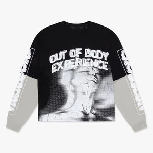 Camiseta Gótica Extra Grande Personalizada de Manga Larga, Estilo Vintage, Hip Hop, con Estampado Gráfico, Retro, de Algodón Lavado, Unisex - Product Image 6