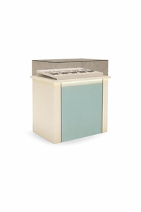 Mostrador de Exhibición Moderno para Minoristas, Mesa de Exhibición con Tapa de Vidrio y Gabinete de Almacenamiento, Iluminación LED, para Joyería, Óptica, Personalizable - Product Image 3