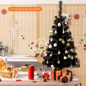 Albero di Natale Artificiale Non Illuminato da 36 Pollici con Supporto in Plastica per Piccoli Spazi - Product Image 4