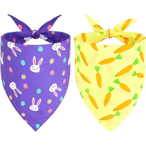 Vente en gros : Bandana carré pour animaux de compagnie en 100 % coton, motif imprimé triangulaire, col personnalisable, design tendance été, logo personnalisable - Product Image 6