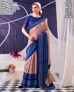 Ziva Luxe ปาร์ตี้แบบดั้งเดิม Saree-ริ้วรอยและความชื้น wicking - Product Image 3