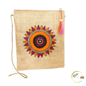 Sac bandoulière décontracté en jute, sac à bandoulière tendance et écologique pour un usage quotidien - Product Image 2