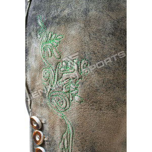 Pantalones Cortos Clásicos de Cuero para Hombre, Estilo Bávaro, Bordados, de Piel de Vacuno y Ante, de Cintura Media, Peso Medio, para Festival - Product Image 3