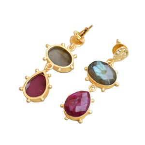 Pendientes de Latón al por Mayor, Cristal Curativo Genuino, Acabado Satinado, Sin Níquel, Duraderos, Listos para Enviar al por Mayor - Product Image 5