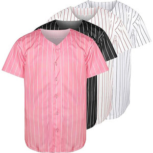 Camisetas Deportivas Personalizadas Estilo Hip Hop, Camisetas de Béisbol con Botones, Manga Corta, Lisas, para Deportes Activos - Product Image 1