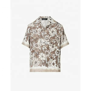 Ensemble de chemises hawaïennes personnalisées à motif floral intégral, chemise boutonnée à manches courtes en flanelle imprimée pour homme, idéale pour le camping d'été - Product Image 3