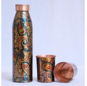 กระติกน้ำทองแดงแบบพกพา ดีไซน์ทันสมัย ผิวสัมผัสแบบตอกลาย - Product Image 5