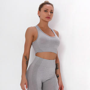 Sujetador Deportivo Ajustable Sin Costuras para Mujer, con Compresión Elástica Suave y Estampado, para Adultas Activas - Product Image 4