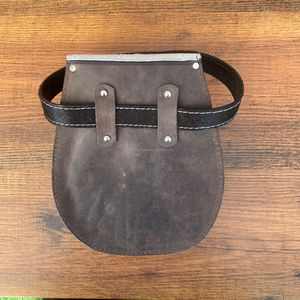 Venta caliente elegante hecho a mano cuero de vaca genuino borlas riñoneras estilo moderno bandolera correa ajustable cinturones Sporran - Product Image 5