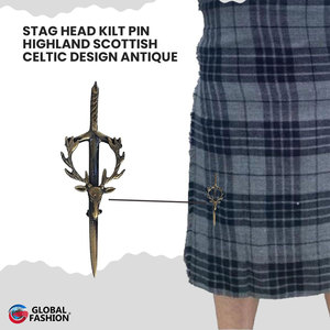Pin para Kilt con Diseño Céltico Escocés de Cabeza de Ciervo, Accesorio Decorativo Tradicional de Alta Calidad - Product Image 4