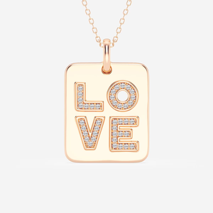Colgante de Moda LOVE con Diamante Cultivado en Laboratorio de 1.5 CTW, Plata de Ley 925, Regalo Romántico para Mujer, Joyería para Aniversario - Product Image 4