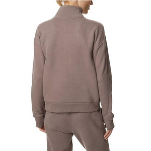 Men's Black Half Zip Knitted Embroidered Slim Fit Stand Collar Solid Color <b>Long</b> Sleeve Winter Outdoor <b>Sweatshirt</b> - Product Image 3