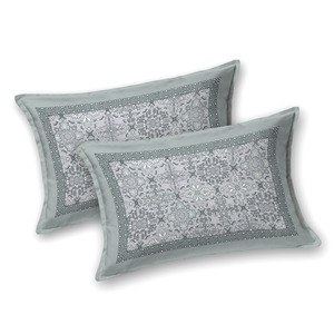 Juego de Sábanas de Lujo Color Gris Heritage, Tamaño King, con 2 Fundas de Almohada, Estilo Étnico, para Decoración del Hogar - Product Image 2