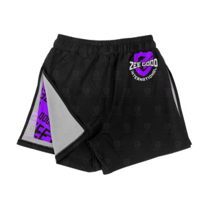 High Waist <b>Compression</b> MMA Martial Arts Running Gym Mens <b>Shorts</b> 5inch Workout Clothing 2 in 1 100% Polyester - Product Image 2