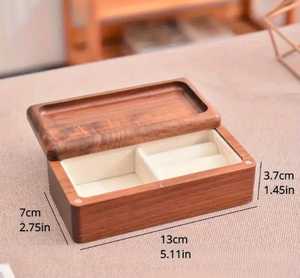 Estuche de viaje personalizado para joyas de resina con diseño oceánico, organizador de joyas de madera con arte en resina, regalo para ella. - Product Image 4