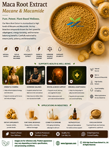 Suministro directo de fábrica HGO de extracto de raíz de Maca natural puro (grado alimenticio) macano y macamida 0.6% - 1.8% (extracto estandarizado) - Product Image 4