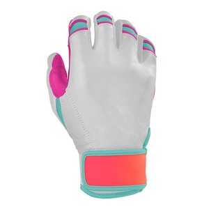 Gants de frappe en cuir rose, rembourrés, avec fermeture auto-agrippante, unisexes, pour entraînement adulte - Product Image 3