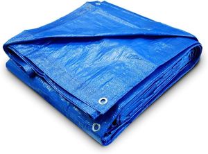 Bâche de protection pour conteneur de remorque, résistante, bleue, en HDPE, imperméable, ignifuge, résistante aux UV, avec bords renforcés - Product Image 5