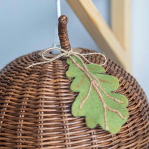 Wholesale High Quality Acorn Shaped Rattan Pendant <b>Wall</b> Lamp Shade Suitable for Baby <b>Nursery</b> Kids Room <b>Light</b> Decor From Vietnam - Product Image 5