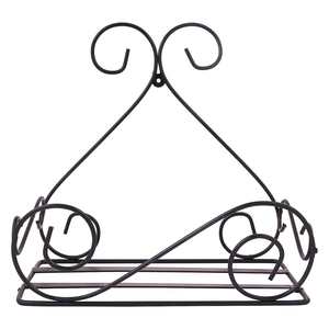 ชั้นวางกระถางต้นไม้โลหะสีดำแบบใหม่สำหรับติดตั้งบนระเบียง ราวบันได ผนัง สำหรับปลูกต้นไม้ในร่มและกลางแจ้ง ตกแต่งห้องนั่งเล่น ระเบียง และสวน - Product Image 2